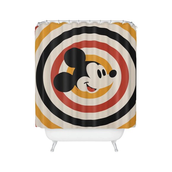 Disney X Society6 Mickey Mouse 71 X 74 Shower Curtain Multi-Color, NEW
